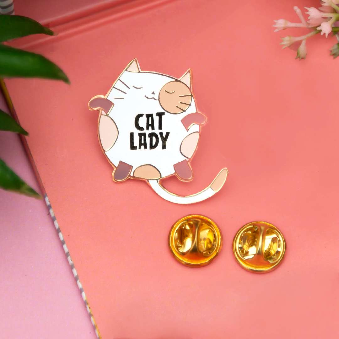 Cat-Lady-Lapel-Pin